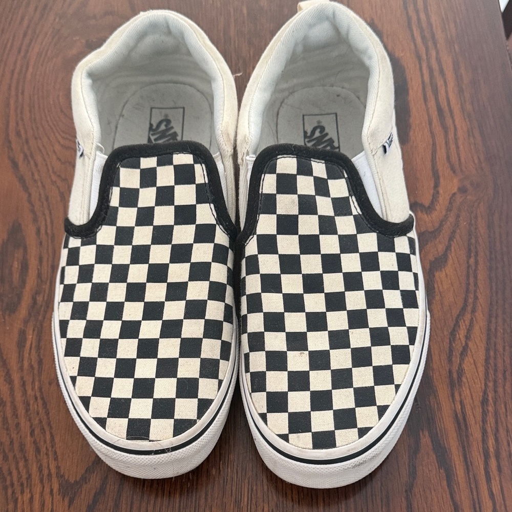 Vans Kids Checkered Slip-On Sneakers